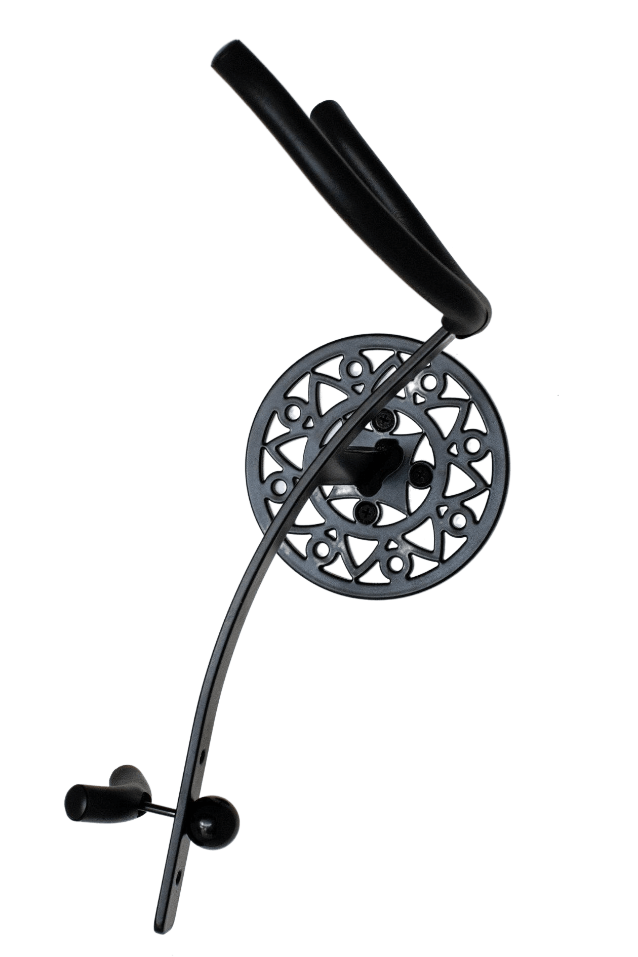 frontal view baritone saxophone wall stand Aztec by Locoparasaxo.com