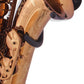 saxophone wall stand with vertical positioned red gold tenor saxophone on white background Locoparasaxo product picture