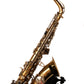 golden alto saxophone in  stand Prince by Locoparasaxo with instrument