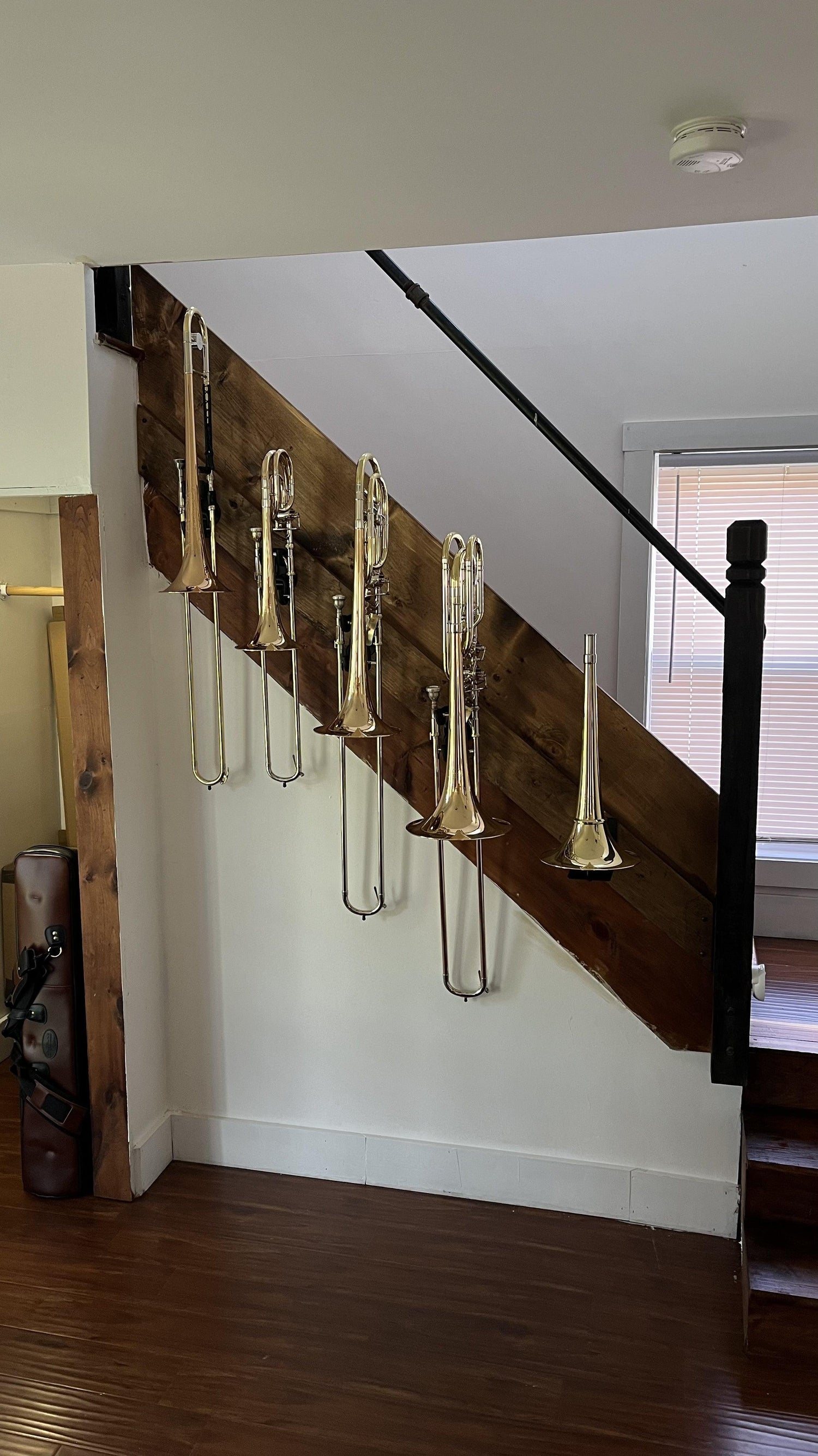 customer photo four mounted trombone wallmounts by Locoparasaxo