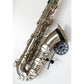 silver Besson tenor sax in Samba Black wallmount by Locoparasaxo.com