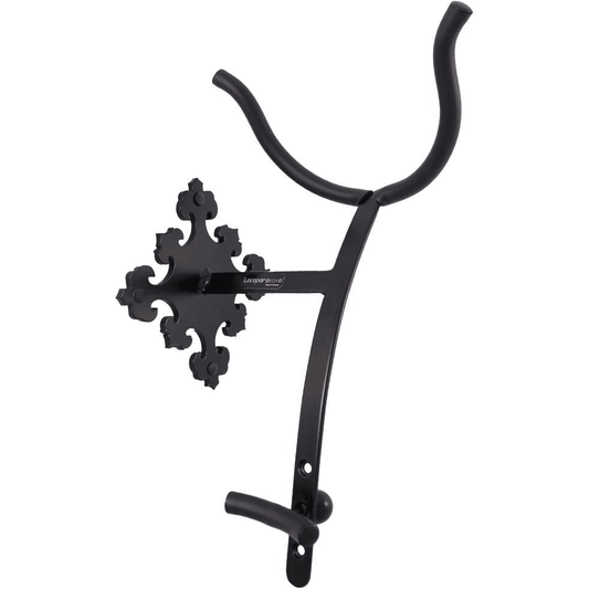 view baritone saxophone stand with decorative wall plate Prince on white backdrop Locoparasaxo product pic