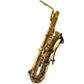 full view of baritone saxophone in saxophone stand sir harry by locoparasaxo